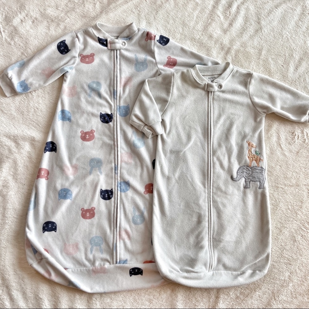 Carters fleece long-sleeved sleep sacks